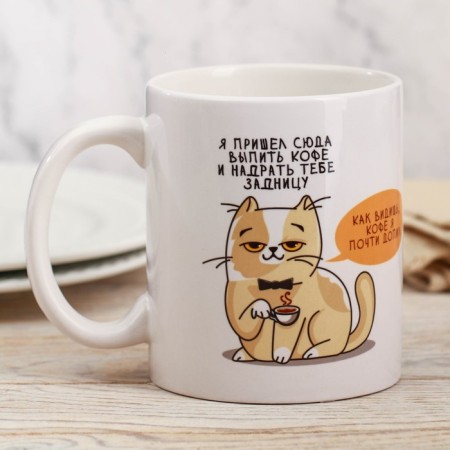Mug "I came here to drink coffee", 300 ml