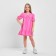 Children's dress with KAFTAN collar, size 34 (122-128 cm), bright pink color