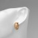 Earrings with rhinestones "Snake" obsession, white color in gold