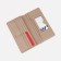 Women's wallet on the button, beige color