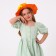 Carnival hat "Autumn bouquet", orange, p. 52–54 cm
