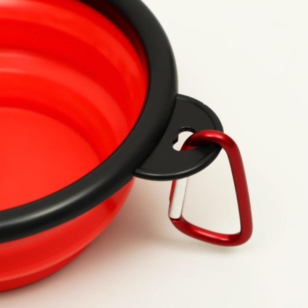 Silicone bowl, folding, 250 ml, 11 cm, red-2