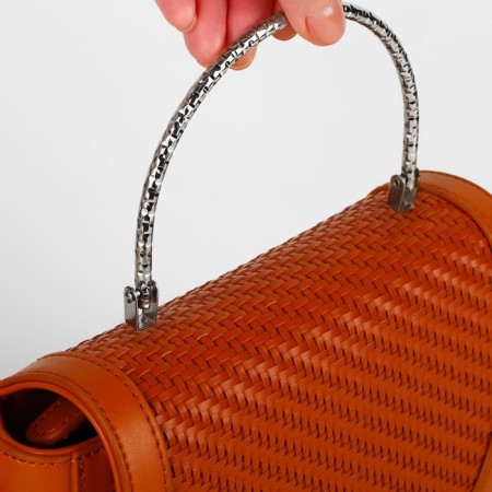 Handle for the bag "Refteeled frame", metal, for a puncture, 13 × 9 cm, silver color-4