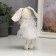 Souvenir Textile "Sweet bunny in a dress with golden dots" 18x5x4 cm