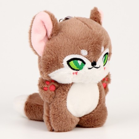 Soft toy "cat" on a key fob, color mix-2