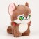 Soft toy "cat" on a key fob, color mix