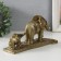 Souvenir Polystone "The elephant with an elephant on a walk" 21x8x10.8 cm