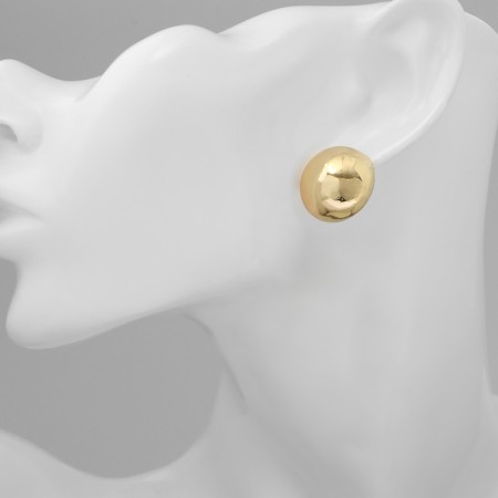 Earrings Metal "Atmosphere", Circle, Sphere, Color Gold-3