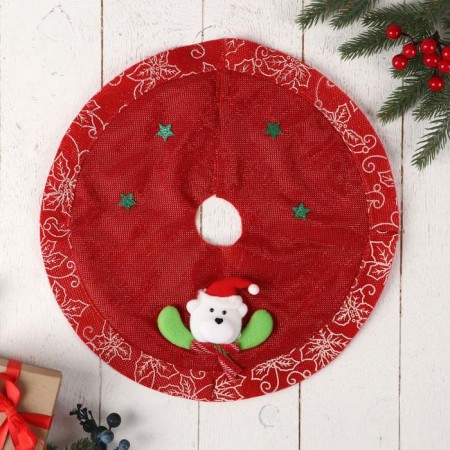 A clearing under the Christmas tree "Bear in the stars" D-34 cm, red-1