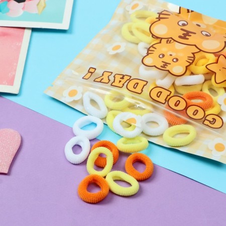 Hair gum "Good wishes" (set of 50 pcs) cats, 2 cm, mix