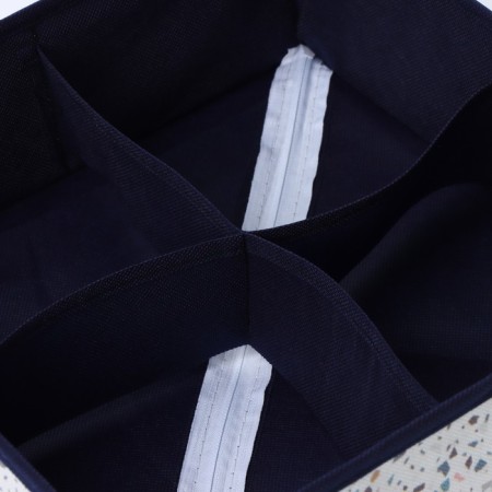 Organsiser for storing linen of the Dolyan "Marmelad", 4 cells, 29 × 29 × 10 cm, white color-3