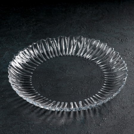 Glass plate Aurora, d = 31.5 cm, the color is transparent-1