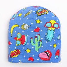 A hat for a girl, the color is dark blue, size 47-50 cm