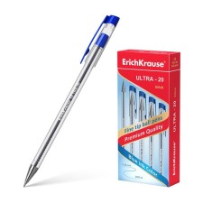 Ballic handle Erichkrause Ultra-20, node-bela 0.7 mm, blue ink, letter line 2000 meters