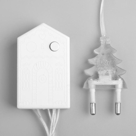 Garland “thread” 5 m, IP20, transparent thread, 50 LED, white glow, 8 modes, 220 V-3