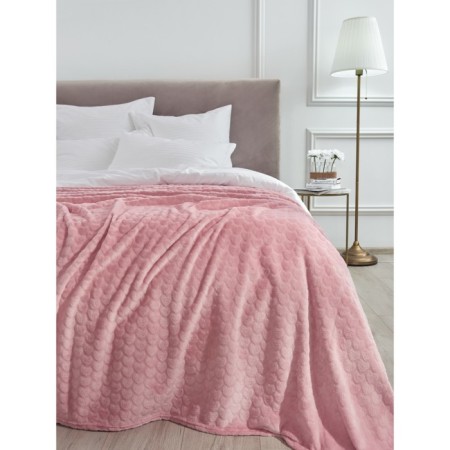 SPLENDID PEONY plaid, size 200x220 cm, pink color