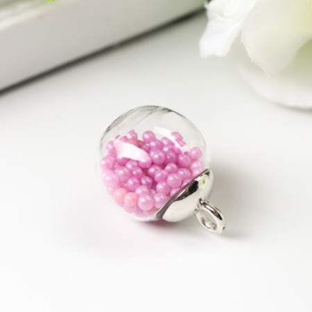 Suspension decorative for creativity glass "ball - balls" d = 1.6 cm set 10 pcs-1