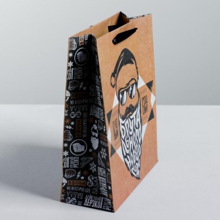 Craft vertical package "Brutal Year", MS 18 x 23 x 8 cm, New Year-2