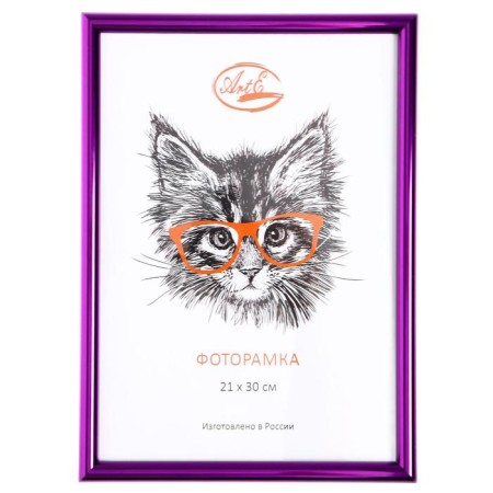 Photo frame plastic 21x30 cm, bright lobed (plastic screen)-3
