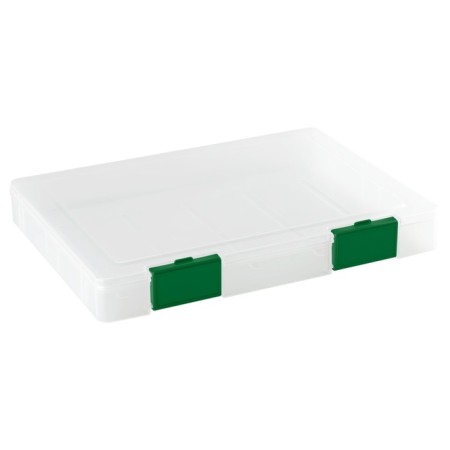 A4 documents container, Istanm with green latches, transparent