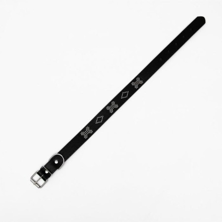 Collar "bones" frost-resistant decorated, 52 x 2.5 cm, Osh 37-47 cm, black-2