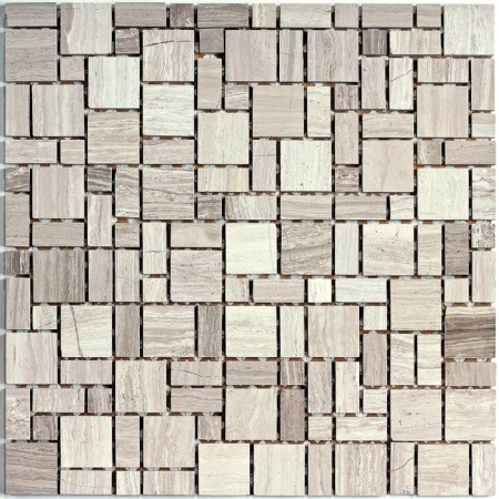 Glass mosaic with stone Bonaparte, Dunes 305x305x7 mm