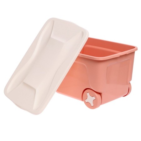 Children's box for toys cool, on wheels, 50 liters, color peach caramel-3