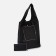 Permanent bag on the button, folding, black color