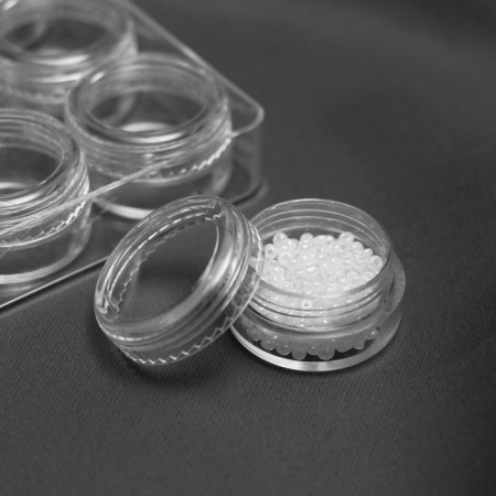 Container for needlework, 12 jars d = 2.3 cm, 12.5 × 9.5 × 2 cm, the color is transparent-1
