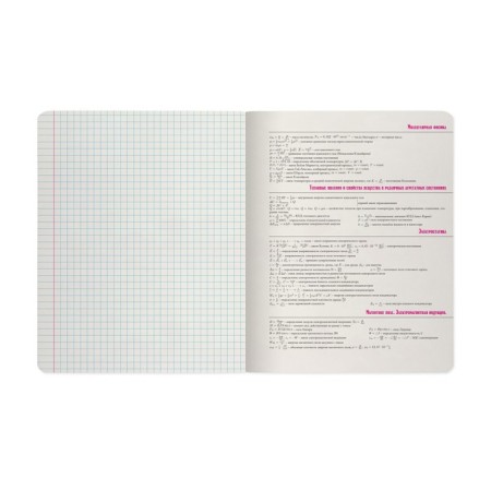 A notebook “Belarbudni”, 48 sheets in the “Physics” cage, cardboard cover, SoftTouch lamination-2