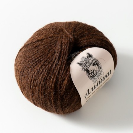 Alpaca yarn 65% alpaca, 20% viscose, 15% acrylic 150m/50g (063 chocolate)-1