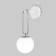 Wall lamp EUROSVET RICHE 70143, E27, 1x40W, 150x150x425 mm, white color, chrome