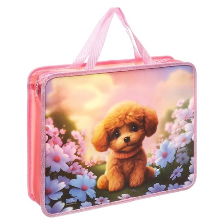 Folder with A4 handles, 330 x 260 x 75 mm, plastic, pens, calligrata "dear friend"-1