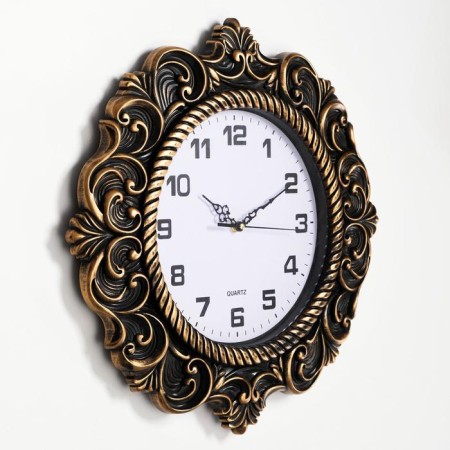 Wall clock, series: interior, "Leoti", smooth move, D-27.5 cm, 50 x 50 cm-1