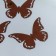 Interior mirror sticker "Openwork" set 3 pcs chocolate 11x7.5 cm