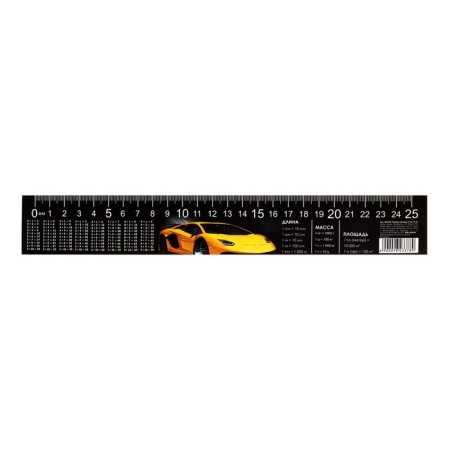 Line-stroke plastic 25 cm ZL-25 table of multiplication "Call" flexible