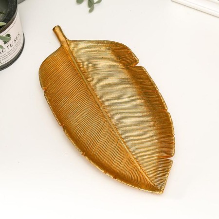 Souvenir Polystone stand "Golden Leaf" 2.5x27.5x13.5 cm