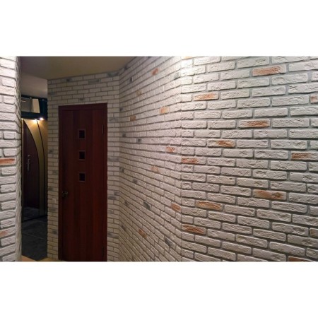 Gypsum tile "Barcelona", brick mix No. 5, 1 sq m, 90 tiles-1