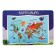 Laying on the table plastic A2 (640 x 430 mm) 400 microns, training, NPD-3 "Map of the World"
