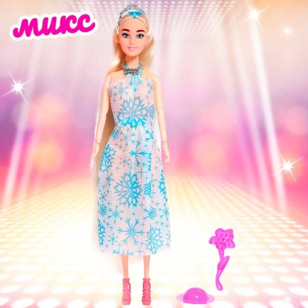 Carbonnic doll “Olya” in a dress, with accessories, mix-5