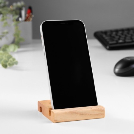 Standing for the phone, tablet "don't count the days, benefit from them", 8*8*1.6 cm, beech-1