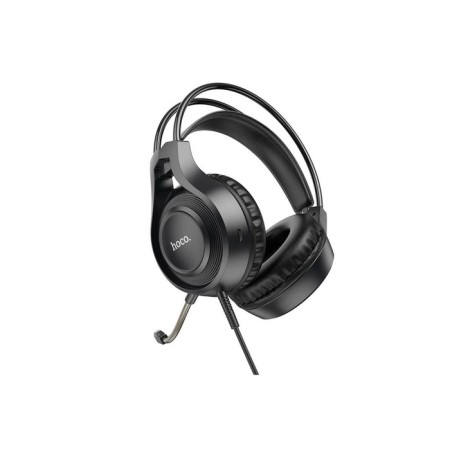 Hoco W106 headphones, game, wired, invoices, microphone, 1.8 m, black-3
