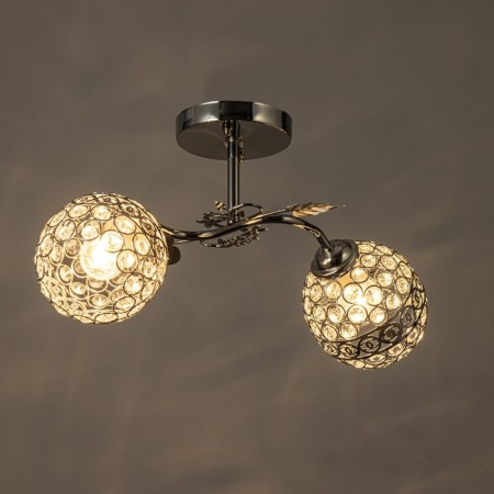 Roxanne chandelier 2he27 40W chrome 48x26x27 cm Bayerlux-2