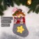 A toe for gifts "Snowman and a stars with a button" 12x24 cm, gray