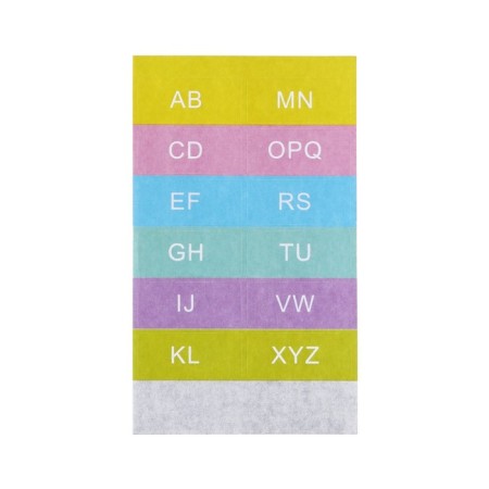 Elastic band A6, 12 departments, patterns, purple pastel-5