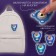 Silicone patch "Bear", luminous, 5 × 4 cm, blue color
