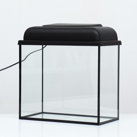 Aquarium "rectangular" with a lid, 20 liters, 36 x 19 x 31.7 cm, black