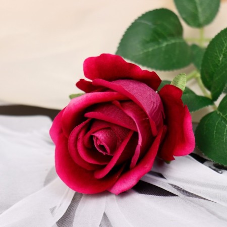 Artificial flowers "Rose charm" 6x46 cm, raspberry-1