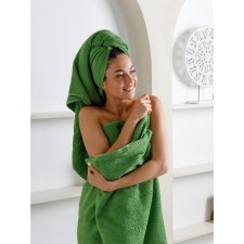 A set of terry towels Spicy Green, size 30x50 cm, 50x90 cm, 70x140 cm, green