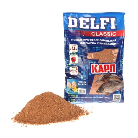Bait DELFI CLASSIC, Carp, Garlic, Vanilla, 800 g
